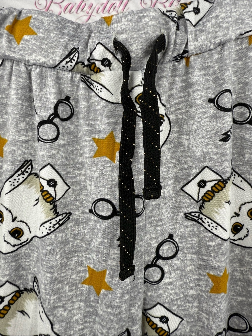 Harry Potter pants joggers pj stretchy soft Gray Owl Print Jogger Sweatpants - Picture 5 of 16